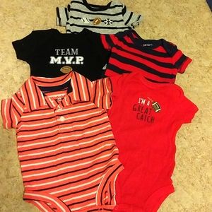 5 piece Carter Boys versatile onesies